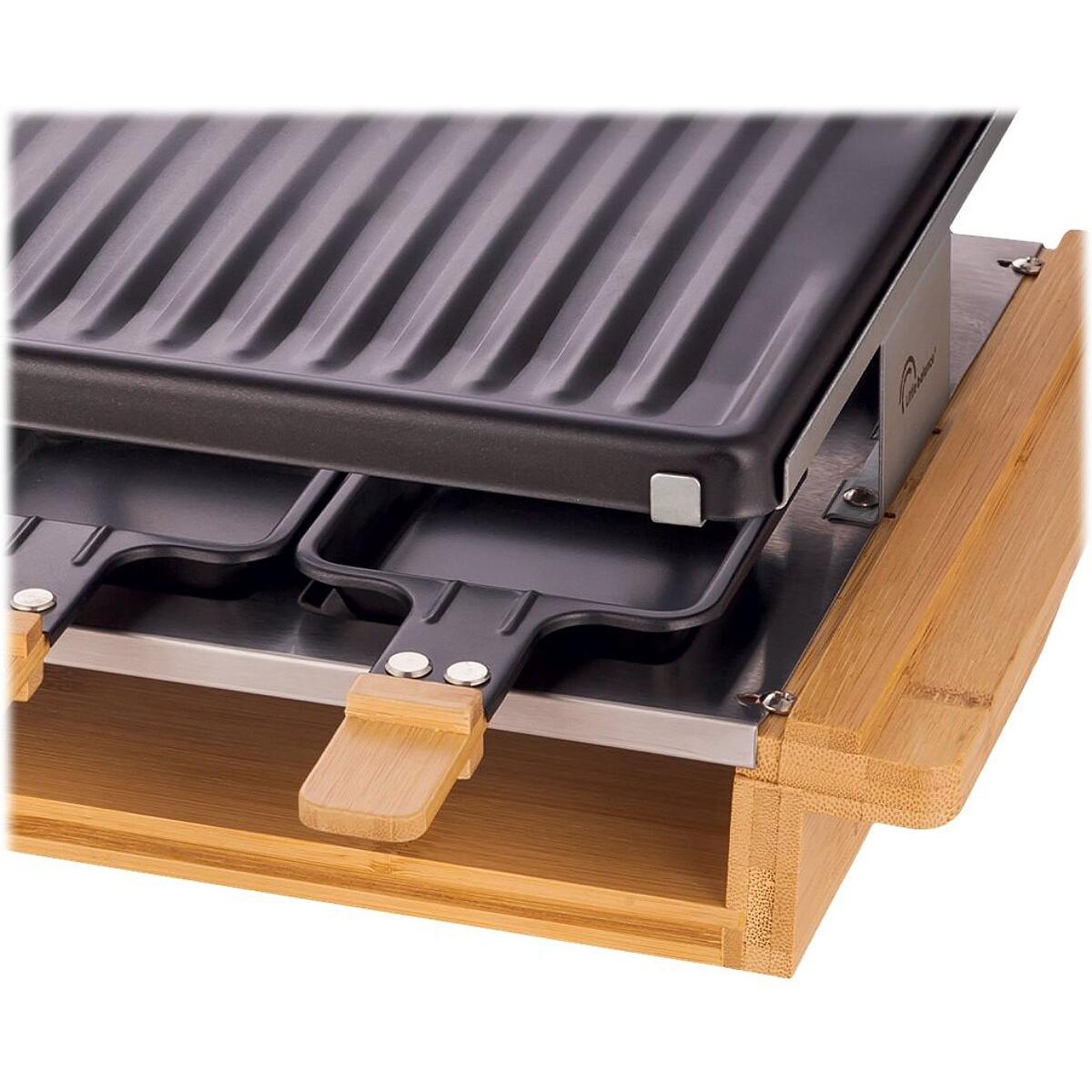 Voir la diapositive 3 : LITTLE BALANCE Appareil à raclette 8 personnes 1200w bois - 8501