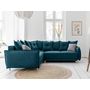 Voir la diapositive 2 : BEST MOBILIER Lena - canapé d'angle convertible - avec coffre - style scandinave - 5 places - gauche