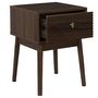 Voir la diapositive 4 : The Home Deco Factory Table de chevet 1 tiroir effet noyer TIFFANY - Marron