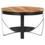 Voir la diapositive 2 : VIDAXL Table basse Ø68x43 cm Bois d'acacia solide
