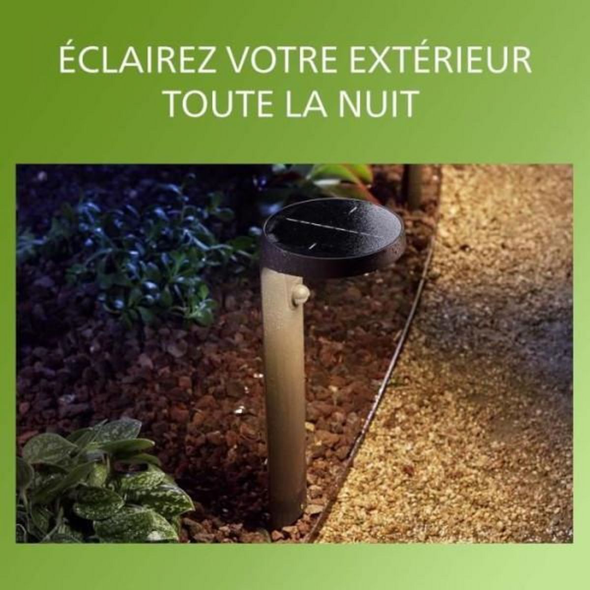 Philips Borne avec recharge solaire PHILIPS TYLA classe énergétique A, détecteur de mouvement, jusqu'a 250 lm, IP44 - Anthracite