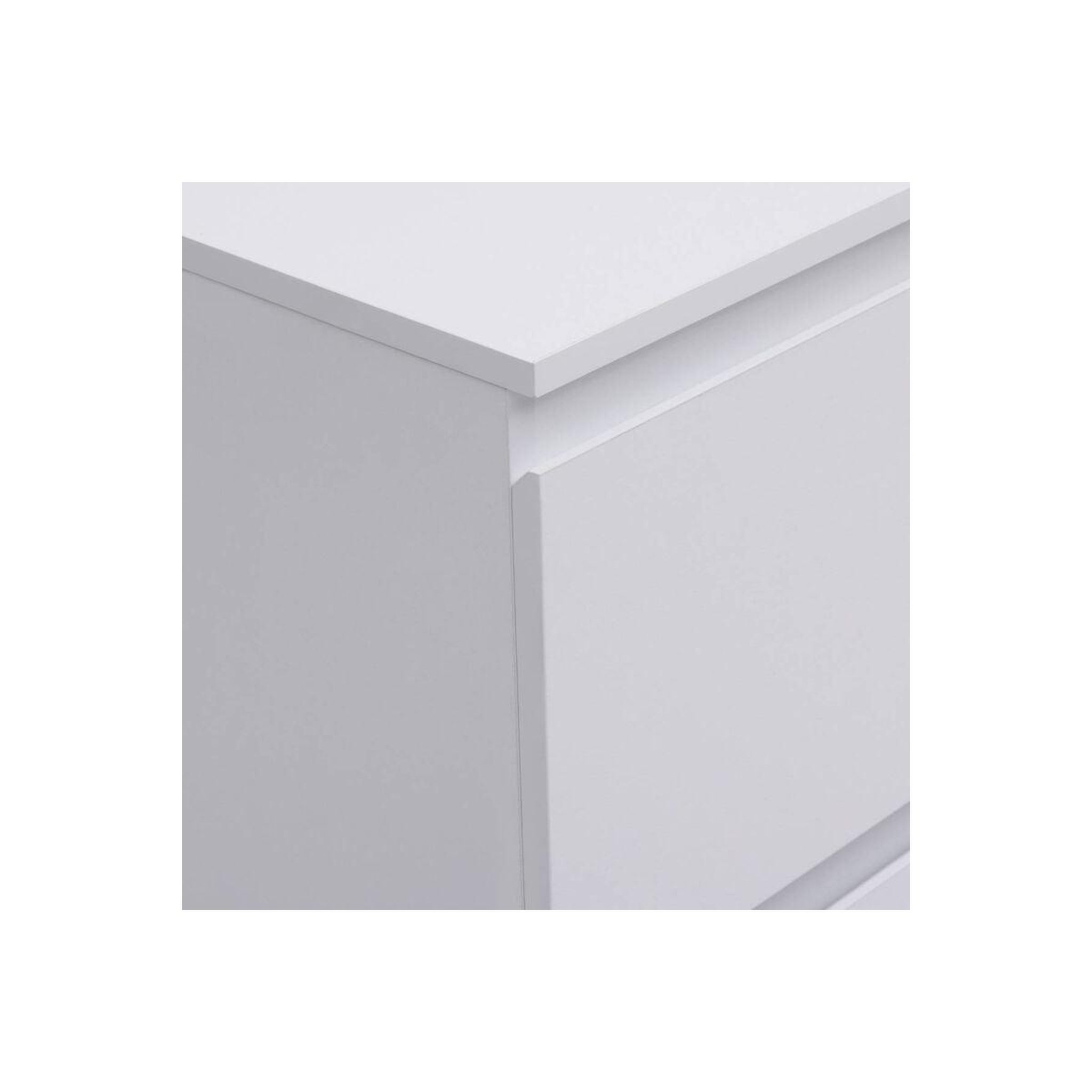 Voir la diapositive 3 : FIVE Commode 3 tiroirs design  dolo  78cm blanc
