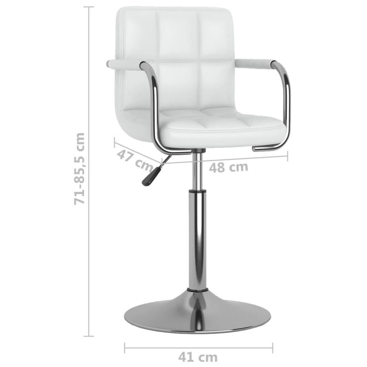 VIDAXL Chaise de salle a manger Blanc Similicuir