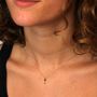 Voir la diapositive 3 : L'ATELIER D'AZUR Collier Femme Or Jaune et Diamant - Pendentif Clé d'Amour