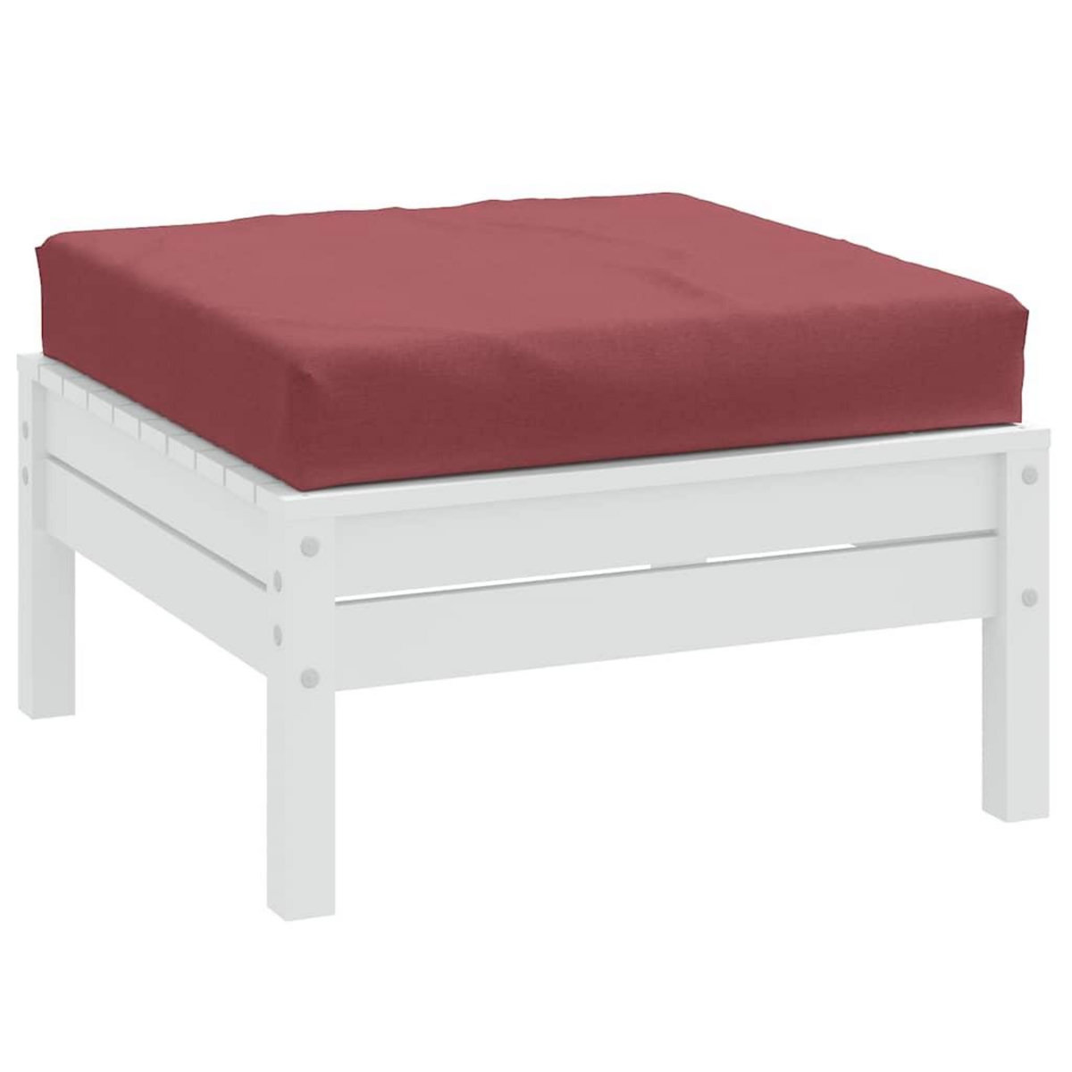 VIDAXL Coussin de palette rouge bordeaux melange 60x60x10 cm tissu