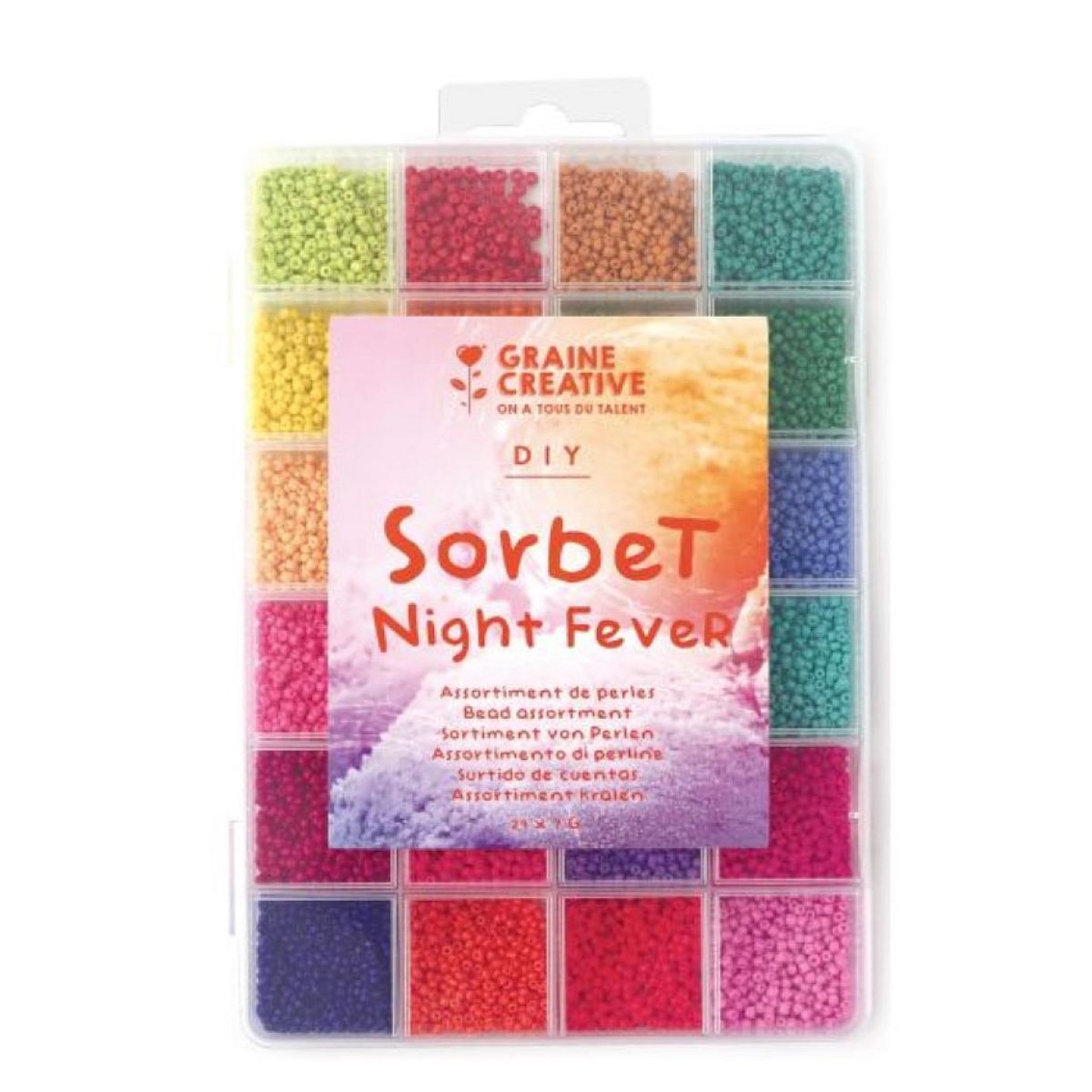 Graine créative Assortiment de perles de rocailles Sorbet Night Fever