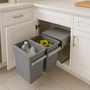 Voir la diapositive 2 : Kitchen move Poubelle tri sélectif encastrée HYPE Gris Plastique 36L