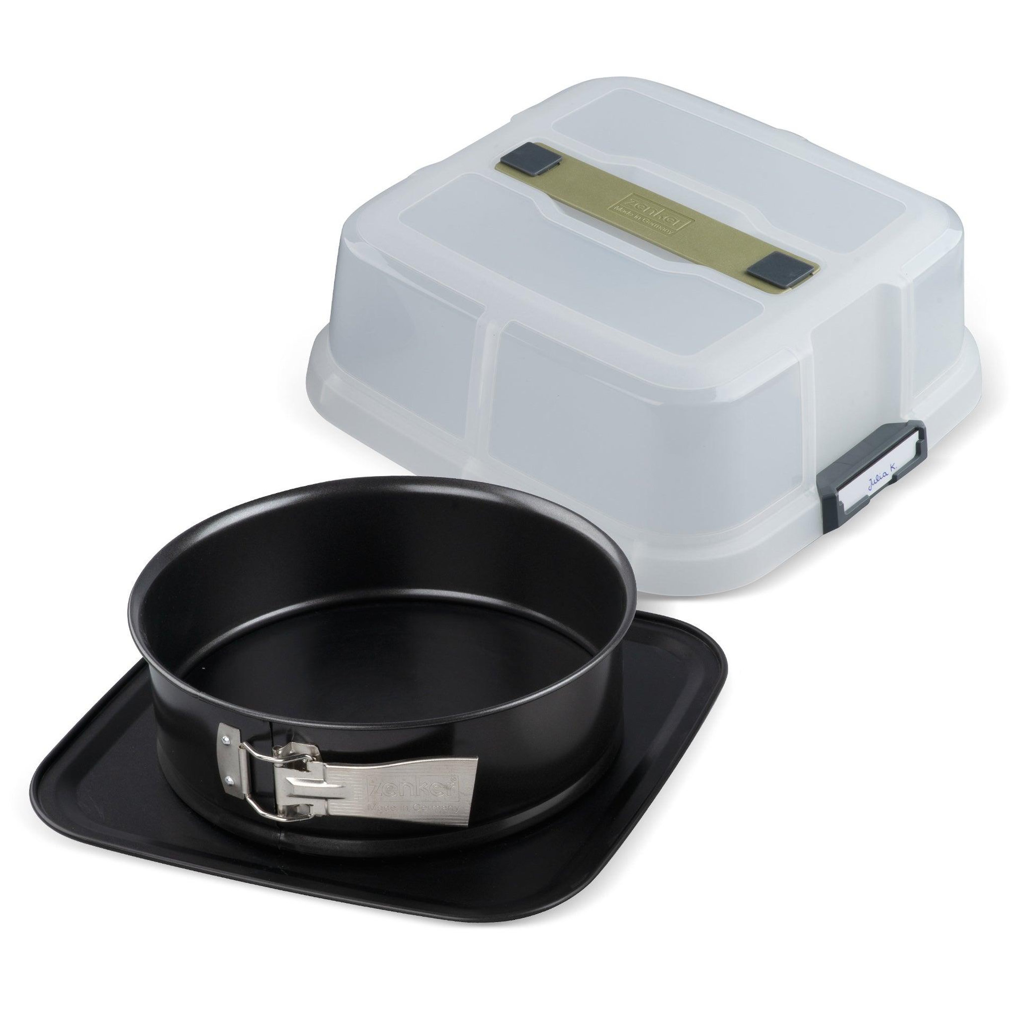 ZENKER Moule à charnière rond 23 cm avec couvercle de transport zenker bake click and go