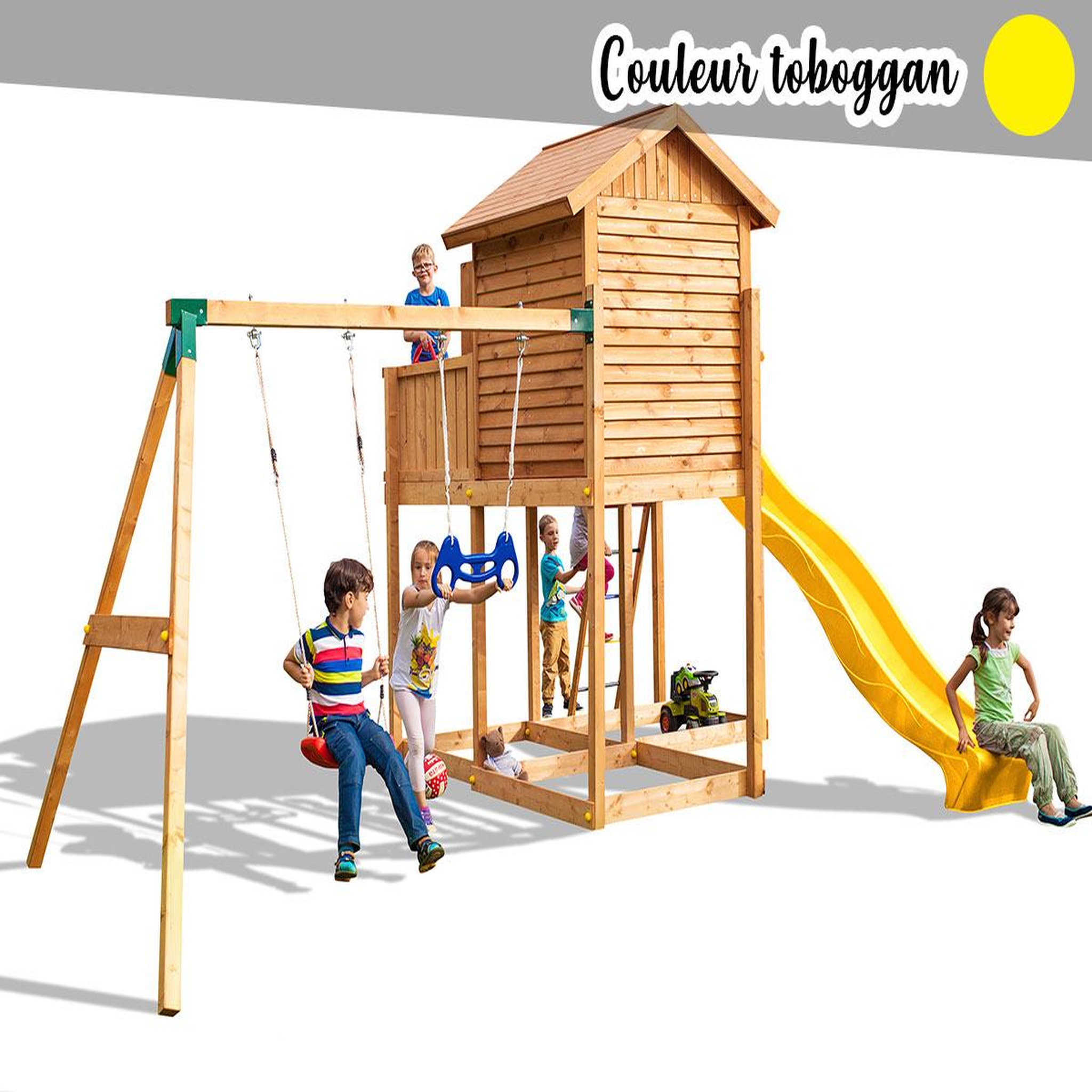 Fungoo Aire de jeux move my side - toboggan jaune - fungoo