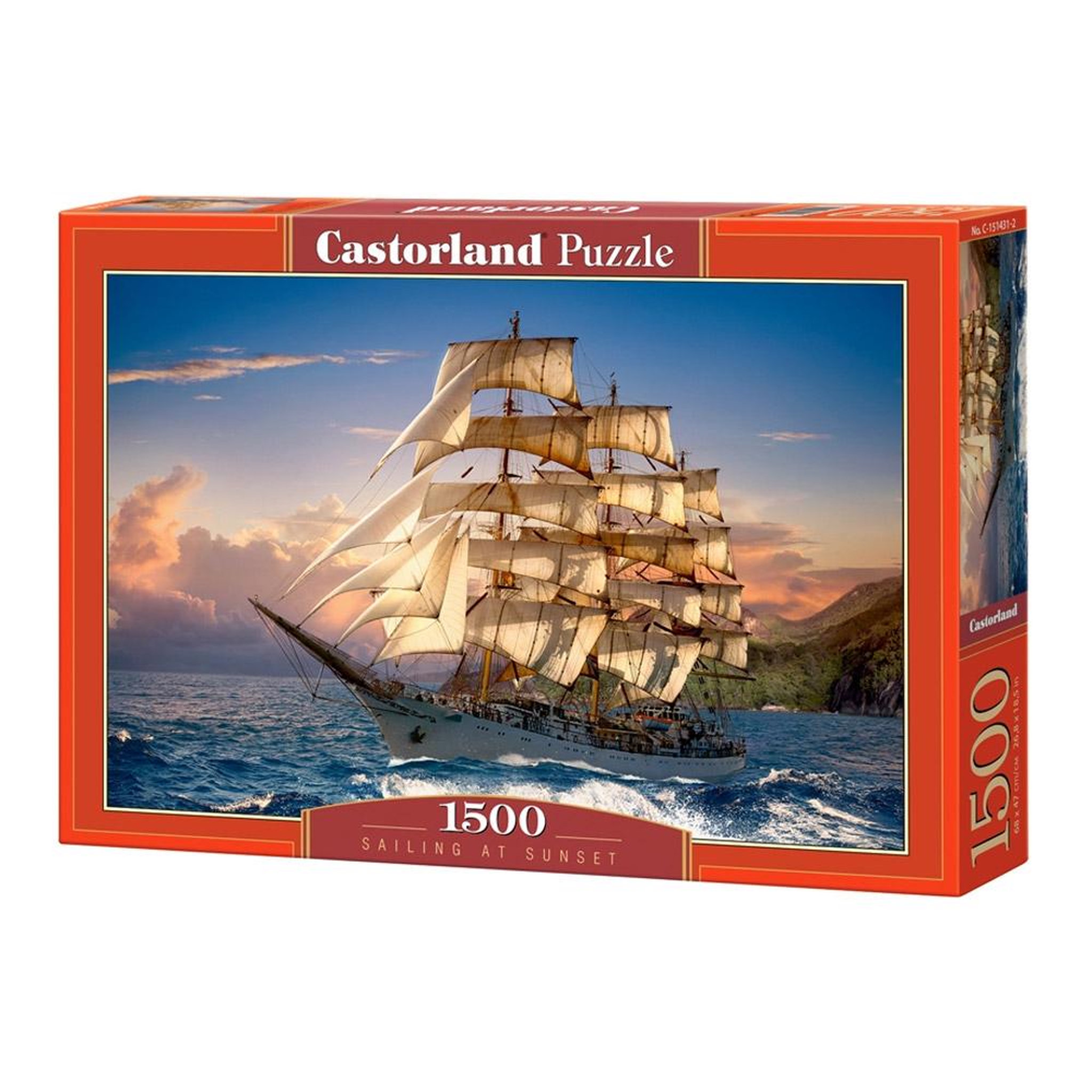 Voir la diapositive 2 : Castorland Puzzle 1500 pièces : Voilier au crépuscule