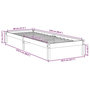 Voir la diapositive 6 : VIDAXL Cadre de lit extra long sans matelas 80x220 cm bois massif pin