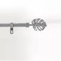 Douceur d'Intérieur Kit de tringle à rideaux extensible Feuille - L120 /L210 cm - Patine Gris