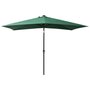 Voir la diapositive 3 : VIDAXL Parasol de jardin avec LED et mat en acier Vert 2x3 m