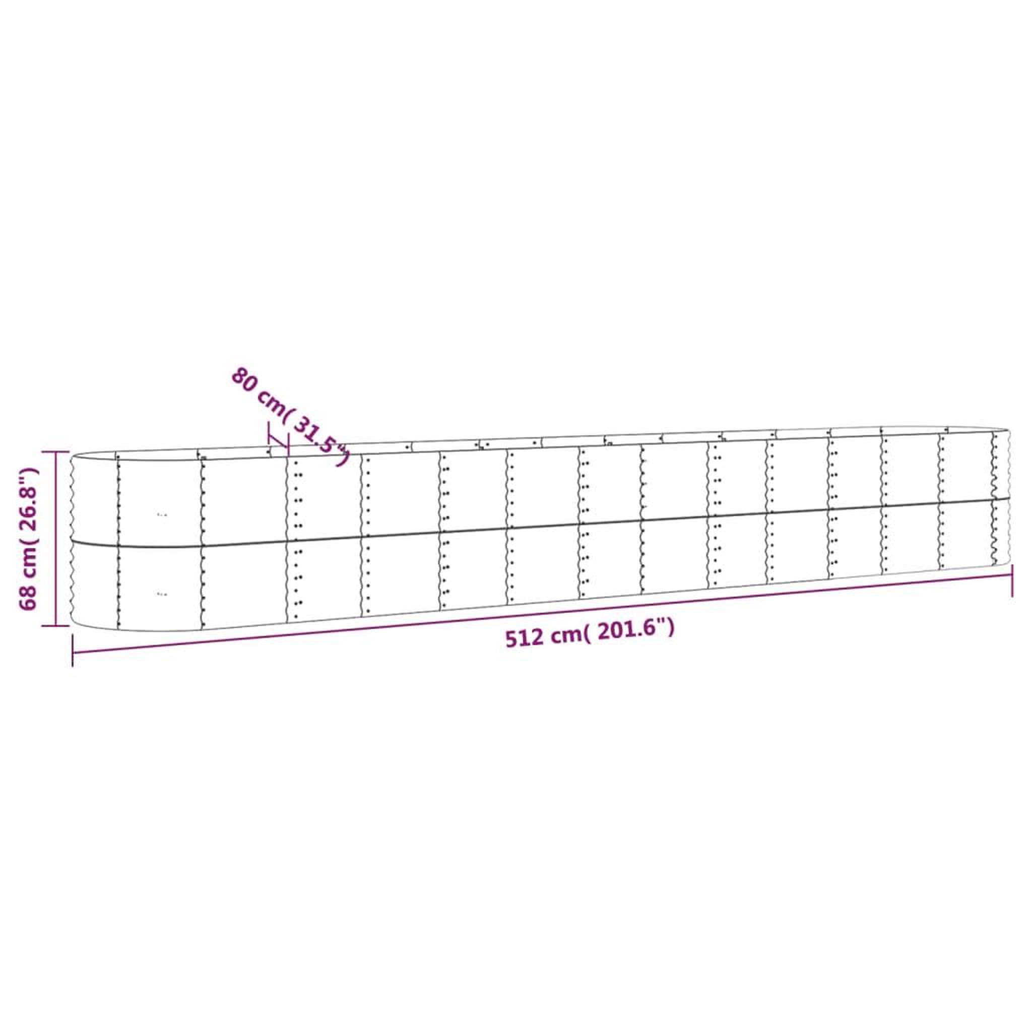 Voir la diapositive 6 : VIDAXL Lit sureleve de jardin Acier enduit de poudre Argente