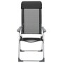 Voir la diapositive 3 : VIDAXL Chaise pliante de camping lot de 2 Noir Aluminium