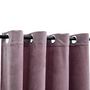 Voir la diapositive 3 : VIDAXL Rideaux occultants avec anneaux 2 pcs Velours Rose 140x175 cm