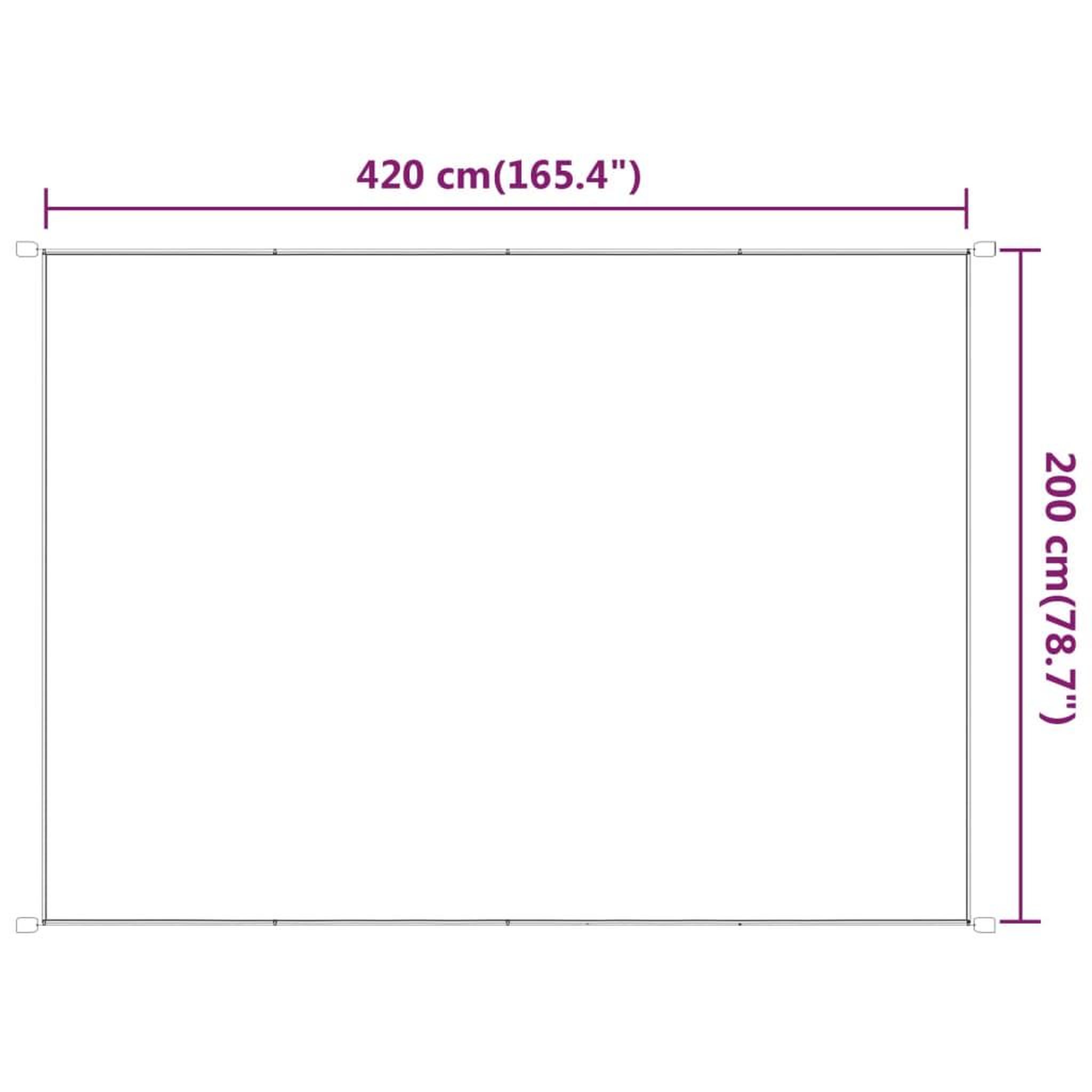 Voir la diapositive 6 : VIDAXL Auvent vertical Anthracite 200x420 cm Tissu oxford