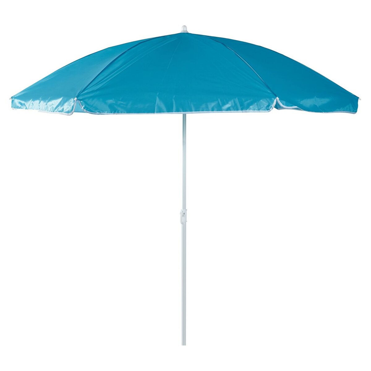 GARDENSTAR Parasol droit de plage rond - Acier et polyester - D1,4m - Bleu