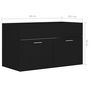 Voir la diapositive 6 : VIDAXL Armoire d'evier avec lavabo integre Noir Agglomere