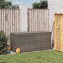 Voir la diapositive 3 : VIDAXL Boîte de rangement de jardin et roues gris 283L résine tressée