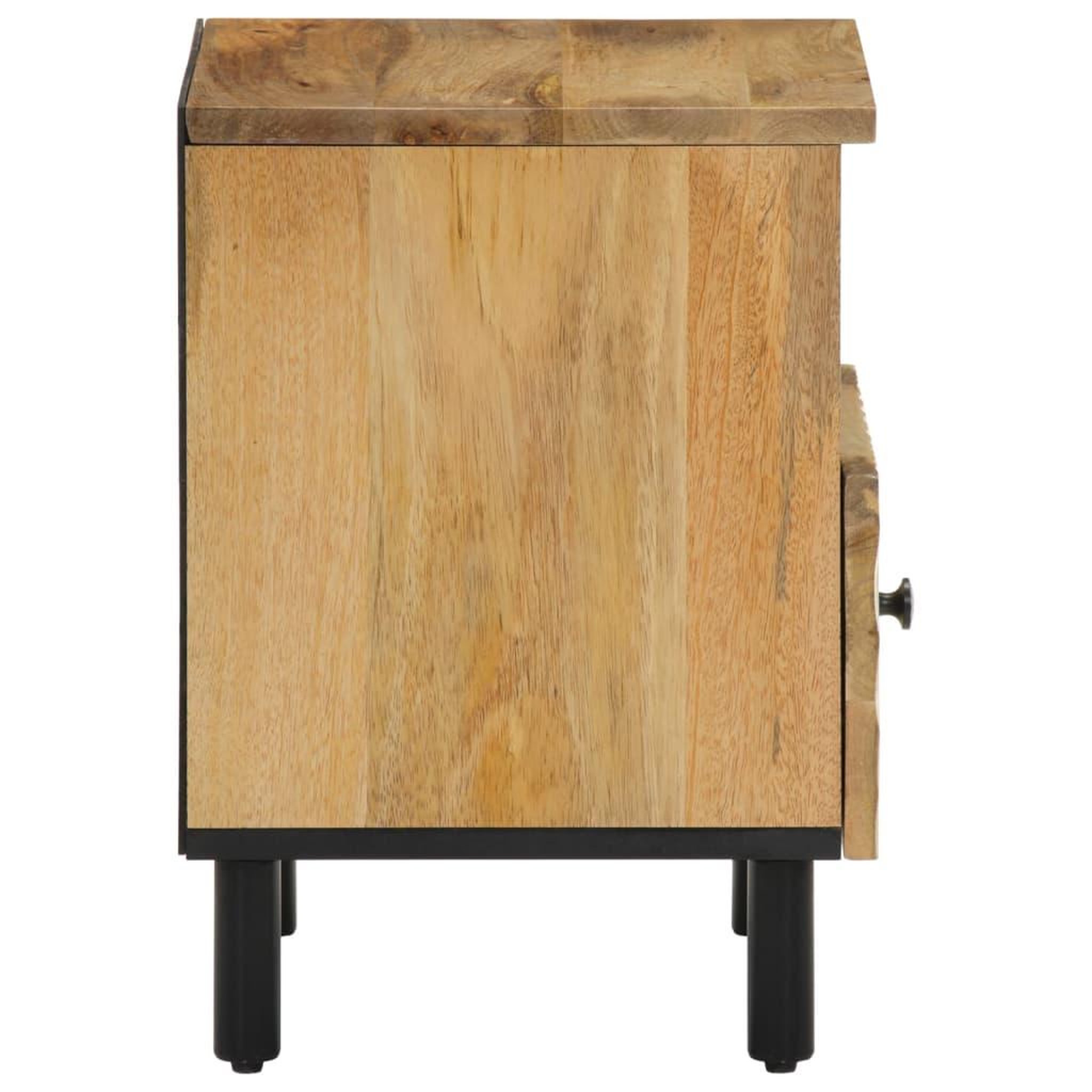Voir la diapositive 4 : VIDAXL Table de chevet 40x33x46 cm Bois de manguier solide