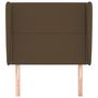Voir la diapositive 3 : VIDAXL Tete de lit avec oreilles Marron fonce 93x23x118/128 cm Tissu