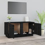 Voir la diapositive 3 : VIDAXL Meuble TV Noir 80x35x40,5 cm Bois de pin massif