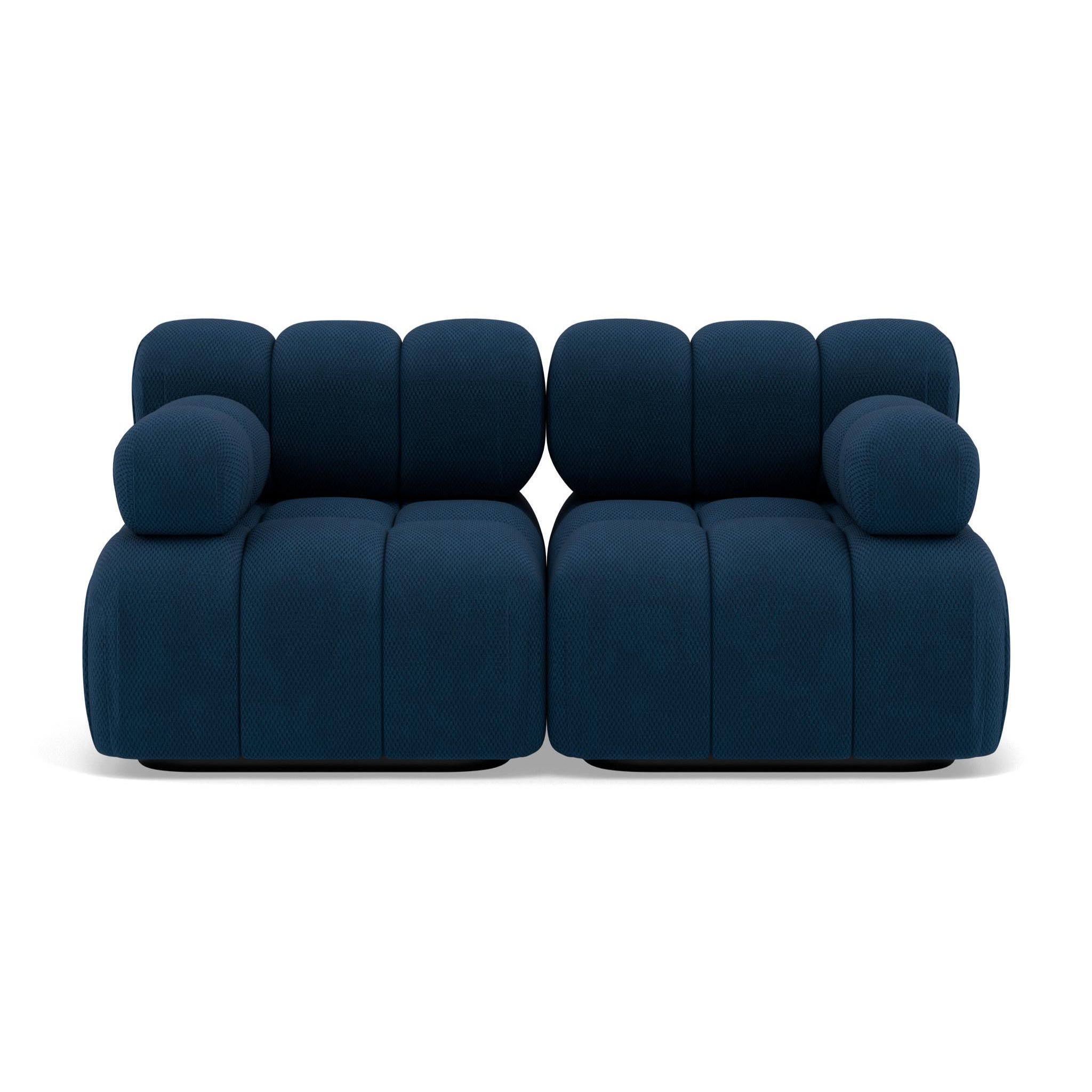 Voir la diapositive 1 : LISA DESIGN Ruby - canapé droit modulable 2 places en velours texturé