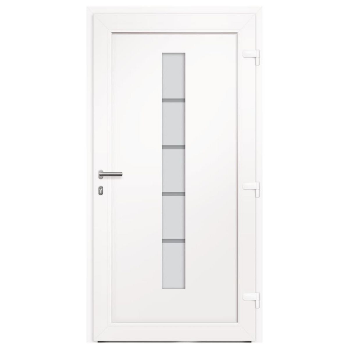 VIDAXL Porte d'entree Aluminium et PVC Blanc 100x200 cm