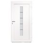 Voir la diapositive 4 : VIDAXL Porte d'entree Aluminium et PVC Blanc 100x200 cm