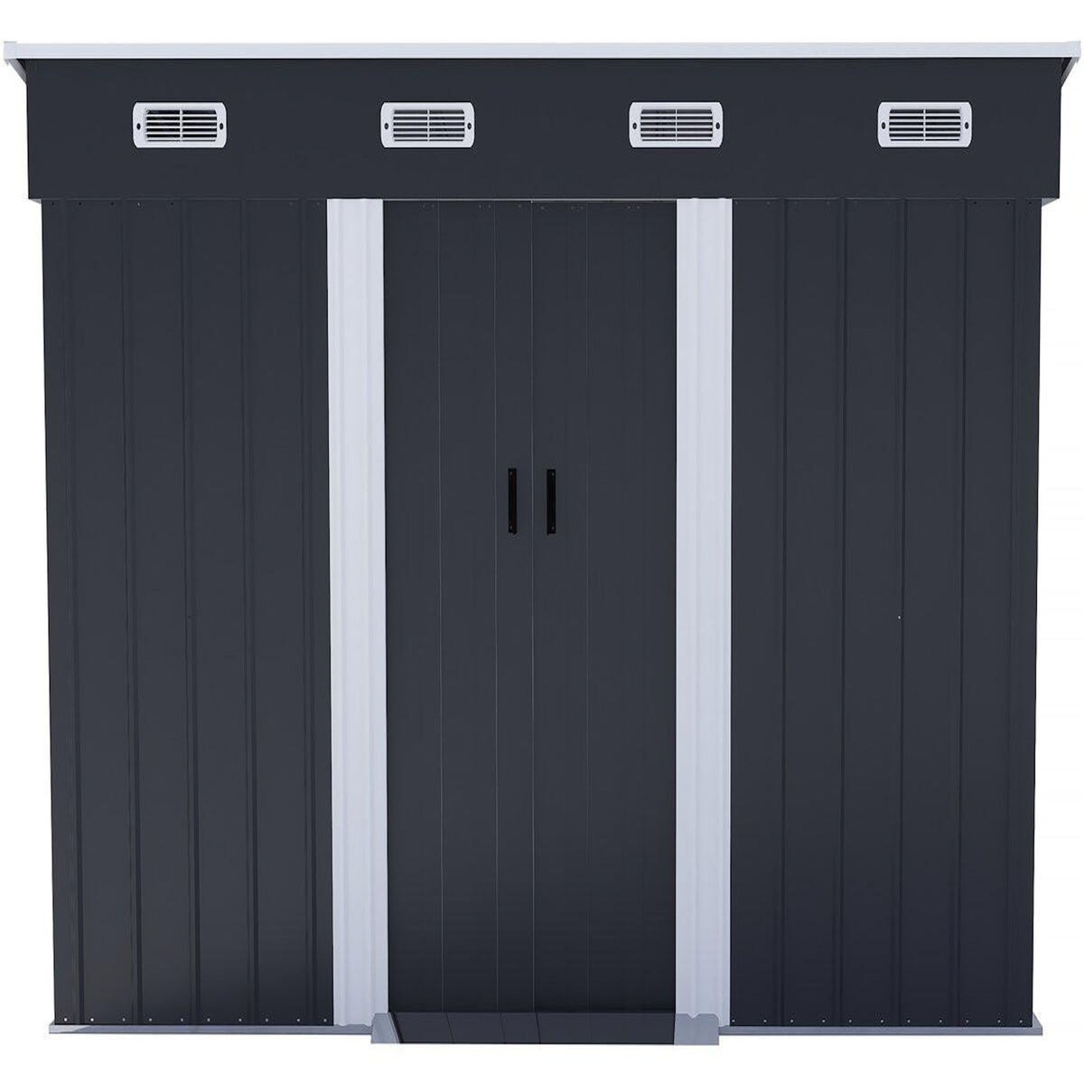 Habitat et Jardin Abri de jardin métal monopente  Denver  - 3,28 m² - Gris