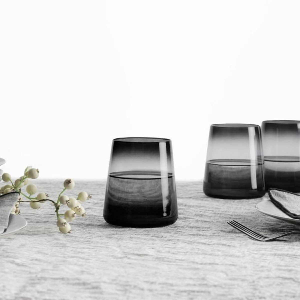 SECRET DE GOURMET Lot de 6 Gobelets Bas Trapèze  Inuit Dreams  38cl Gris