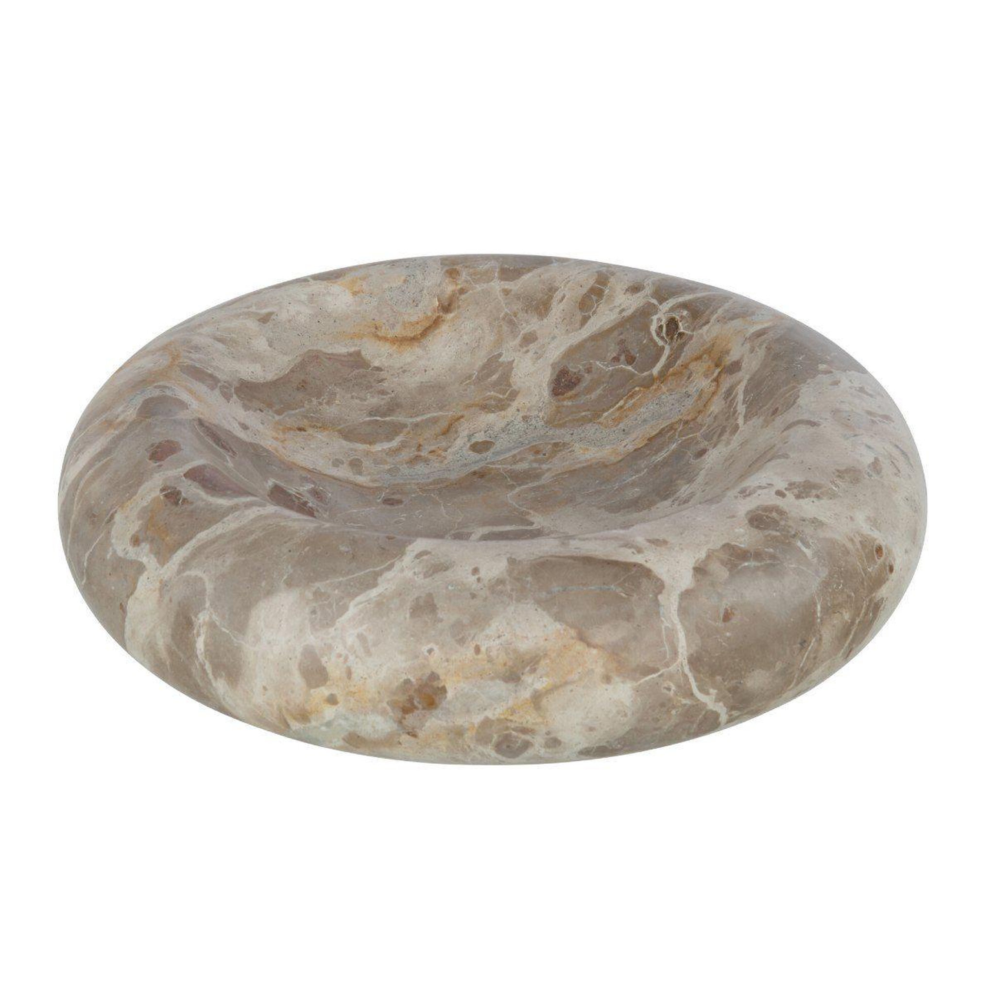 J-LINE Vide-poche en marbre  bali  29cm beige