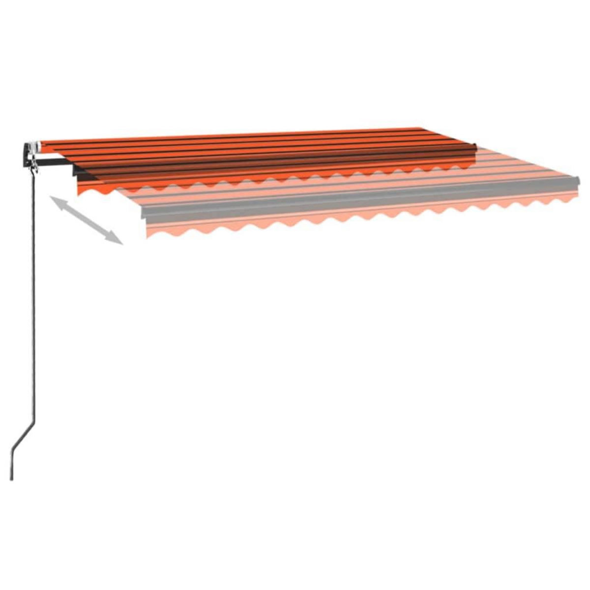VIDAXL Auvent retractable automatique 450x350 cm Orange et marron