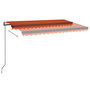 Voir la diapositive 3 : VIDAXL Auvent retractable automatique 450x350 cm Orange et marron