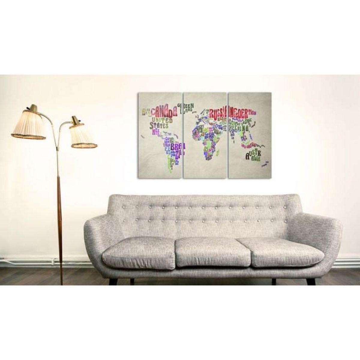 Paris Prix Tableau Imprimé 3 Panneaux  Pays Colorés