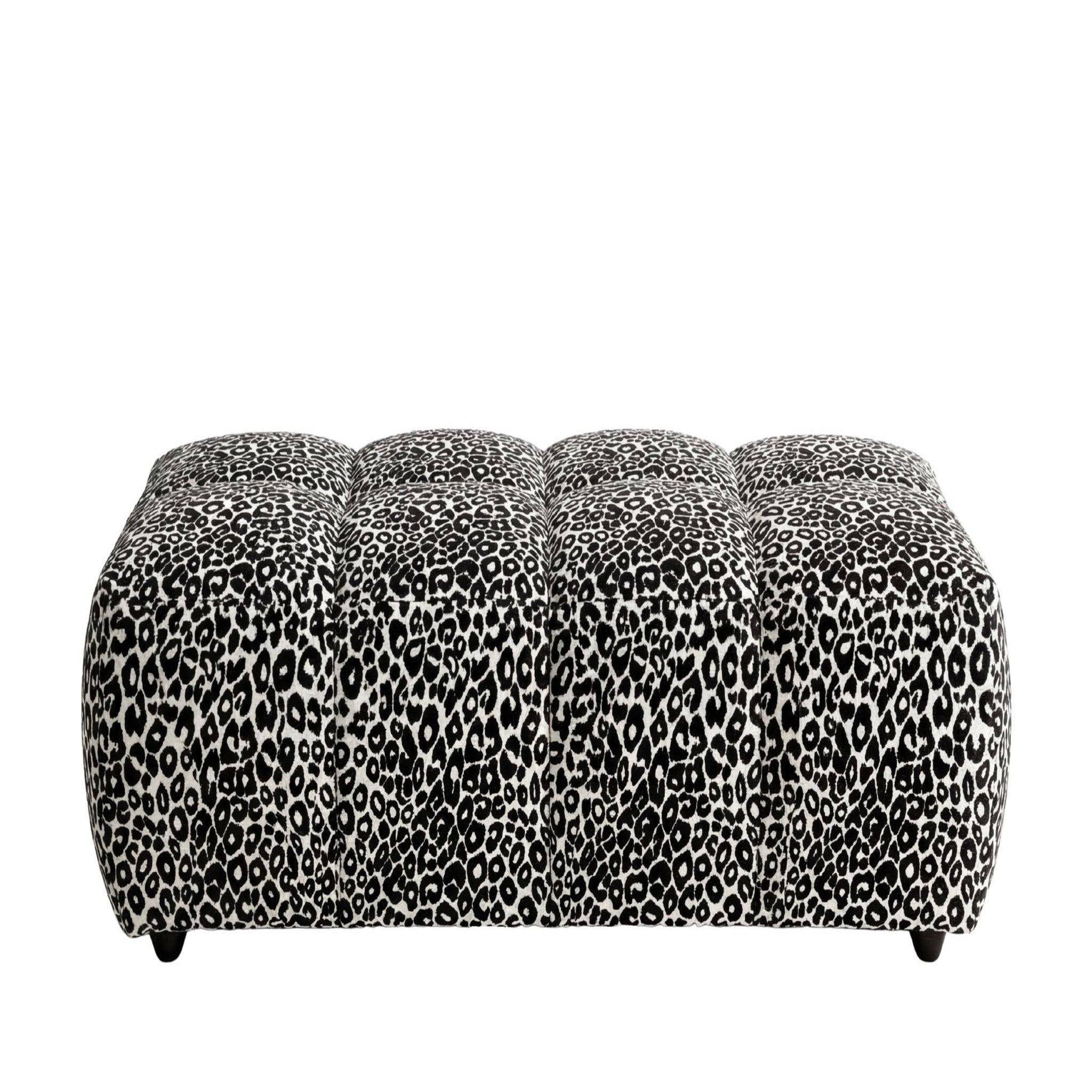 Voir la diapositive 1 : CASANOVA PARIS Alexia - pouf en tissu imprimé animalier 120x60x40