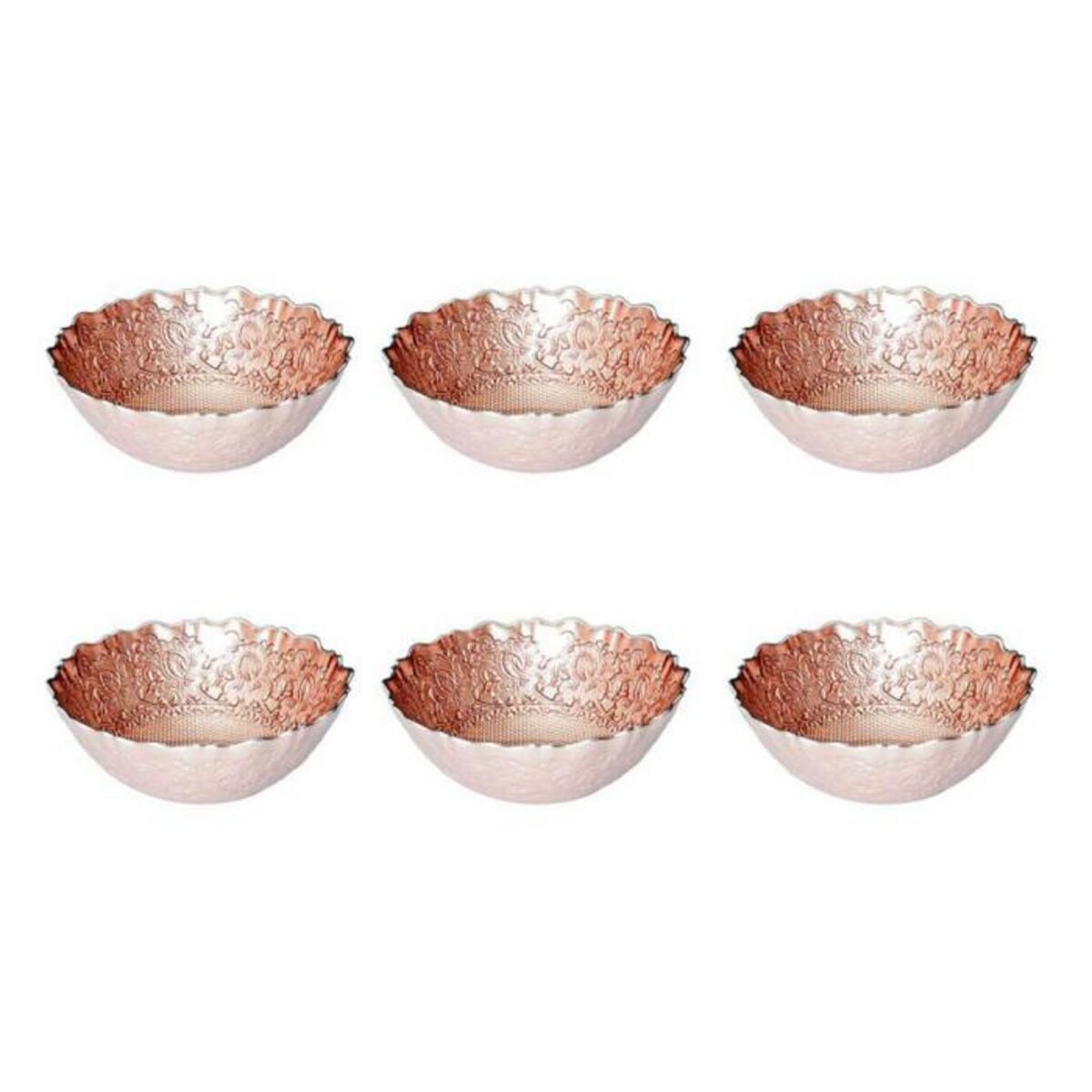 Paris Prix Lot de 6 Bols Design  Mirage  15cm Rose