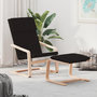 Voir la diapositive 1 : VIDAXL Chaise de relaxation avec repose-pied Noir Tissu
