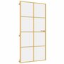 Voir la diapositive 2 : VIDAXL Porte interieure mince dore verre trempe aluminium