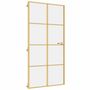 Voir la diapositive 2 : VIDAXL Porte interieure mince dore verre trempe aluminium