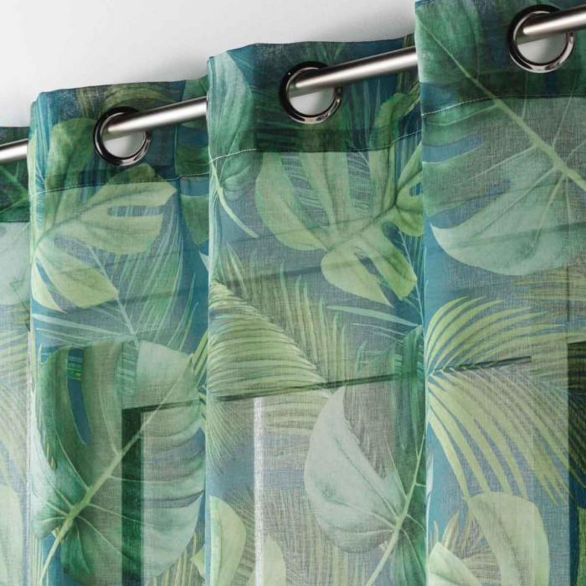 Paris Prix Rideau Voilage  Rio de Janeiro  140x240cm Bleu