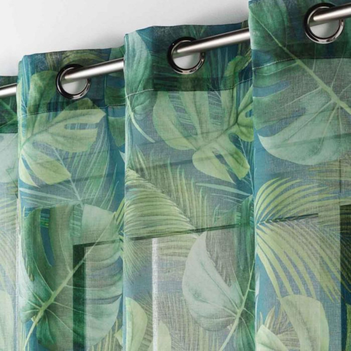 Paris Prix Rideau Voilage  Rio de Janeiro  140x240cm Bleu