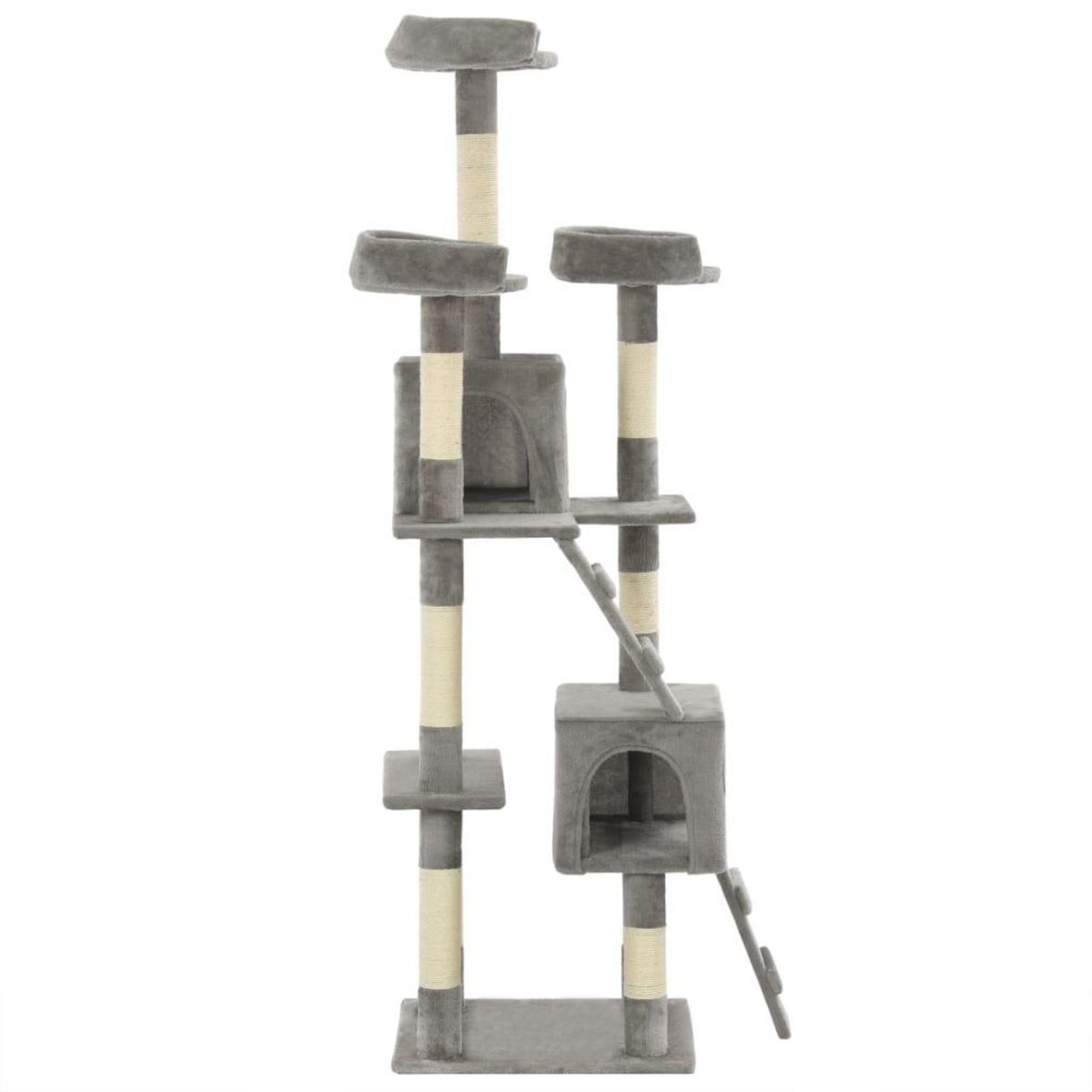VIDAXL Arbre a chat avec griffoirs en sisal 170 cm Gris