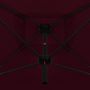 Voir la diapositive 4 : VIDAXL Parasol double avec mat en acier 250 x 250 cm Rouge bordeaux