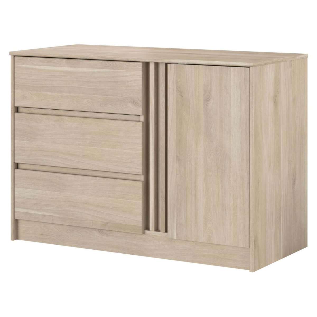 Commode 3 tiroirs 1 porte L109 cm PIA