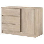 Commode 3 tiroirs 1 porte L109 cm PIA