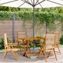 Voir la diapositive 1 : VIDAXL Chaises inclinables de jardin lot de 4 beige bois massif acacia