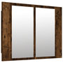 Voir la diapositive 2 : VIDAXL Armoire a miroir LED Chene fume 60x12x45 cm Bois d'ingenierie