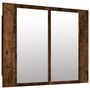 Voir la diapositive 2 : VIDAXL Armoire a miroir LED Chene fume 60x12x45 cm Bois d'ingenierie